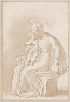 K 091
<br/>
Madonna en Kind
<br/>
<em>Parmigianino (1503-1540) - kopie naar</em>